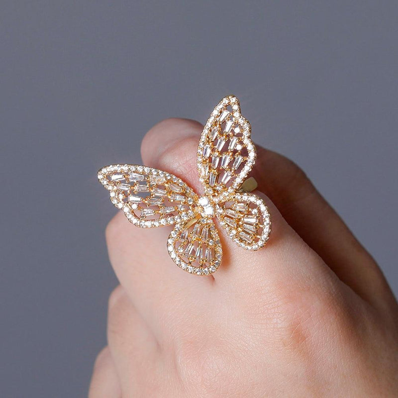 BUTTERFLY SPIRIT RING 14K - ICECI