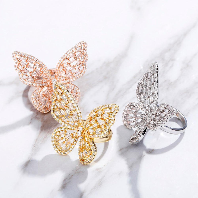 BUTTERFLY SPIRIT RING 14K - ICECI