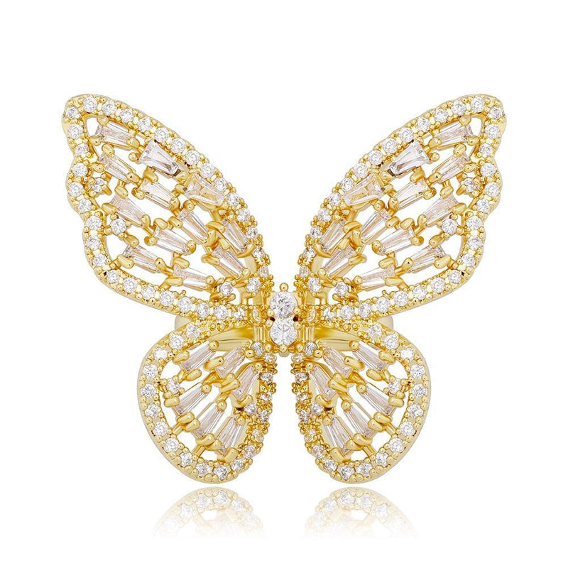 BUTTERFLY SPIRIT RING 14K - ICECI