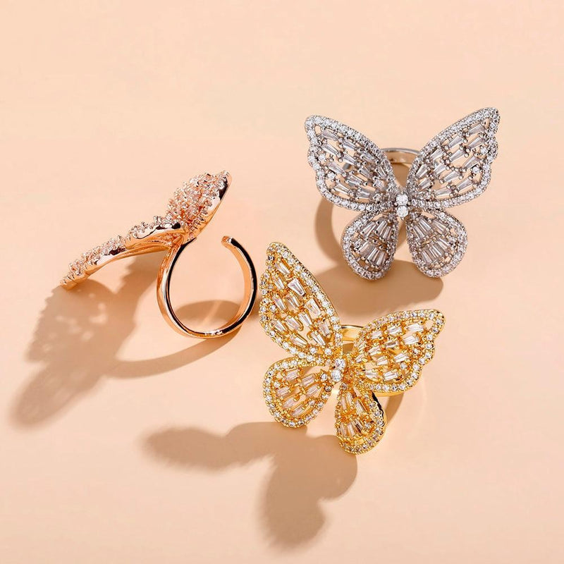 BUTTERFLY SPIRIT RING 14K - ICECI