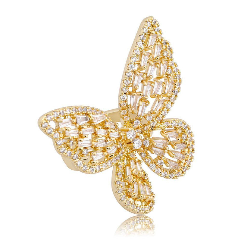 BUTTERFLY SPIRIT RING 14K - ICECI