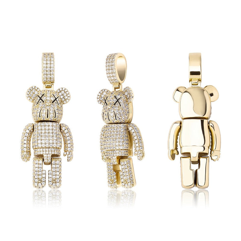 Cartoon Bear Doll Pendant 14K - ICECI