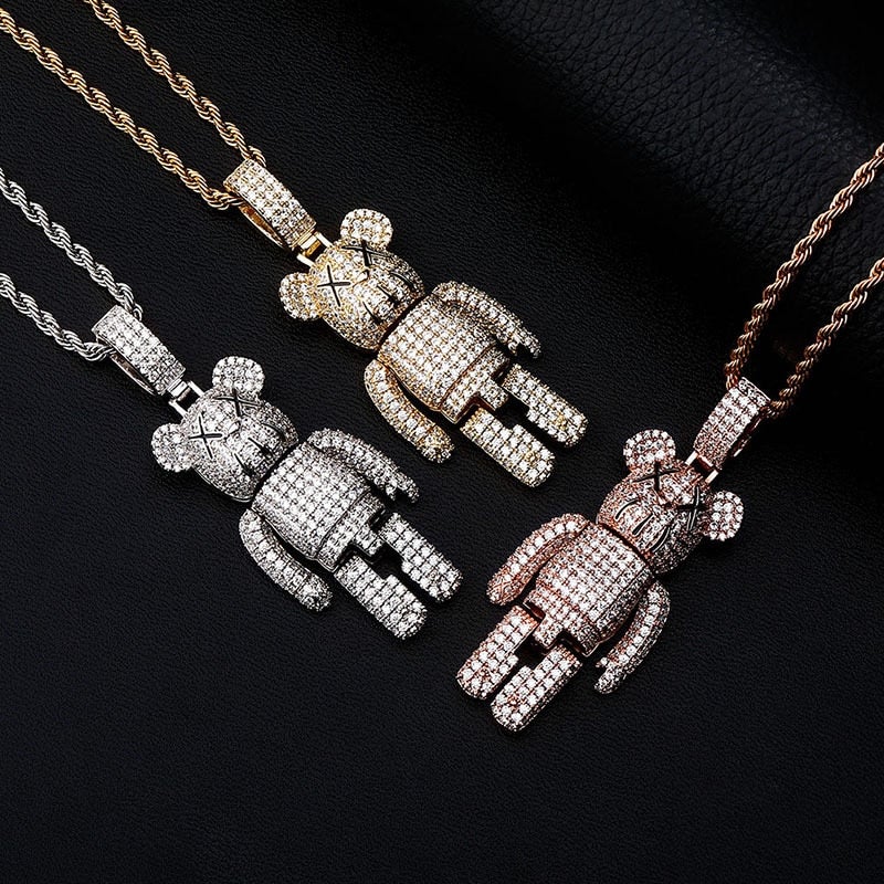 Cartoon Bear Doll Pendant 14K - ICECI