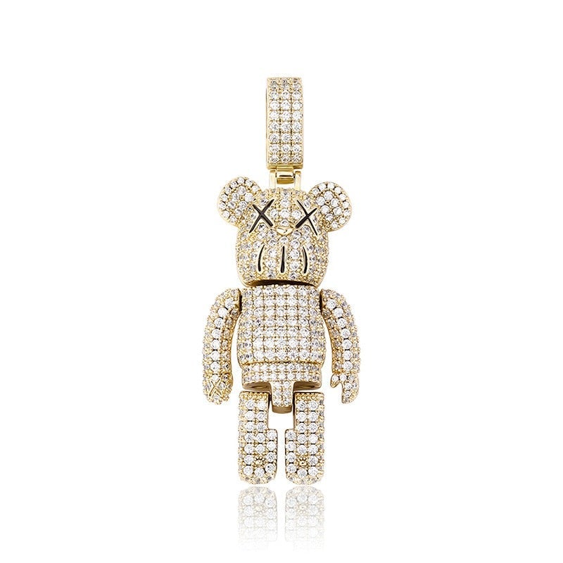 Cartoon Bear Doll Pendant 14K - ICECI