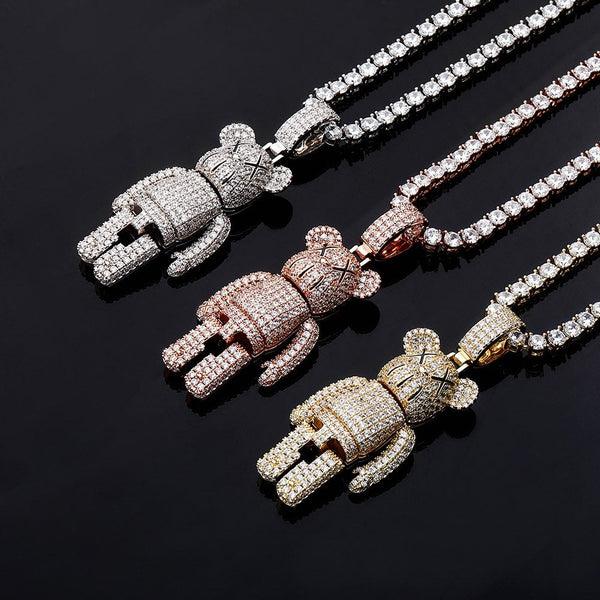 Cartoon Bear Doll Pendant 14K - ICECI