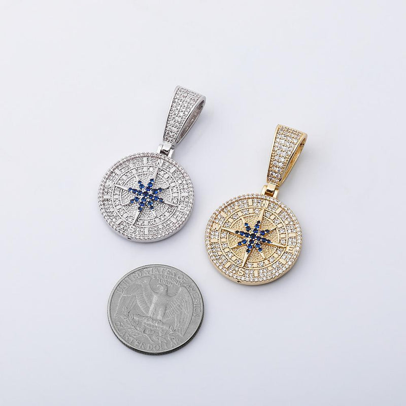 COMPASS PENDANT 14K - ICECI