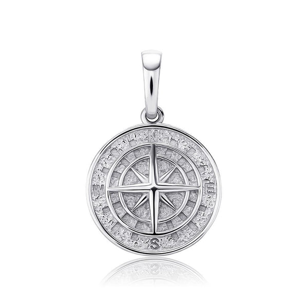 COMPASS PENDANT 14K X STERLING SILVER - ICECI