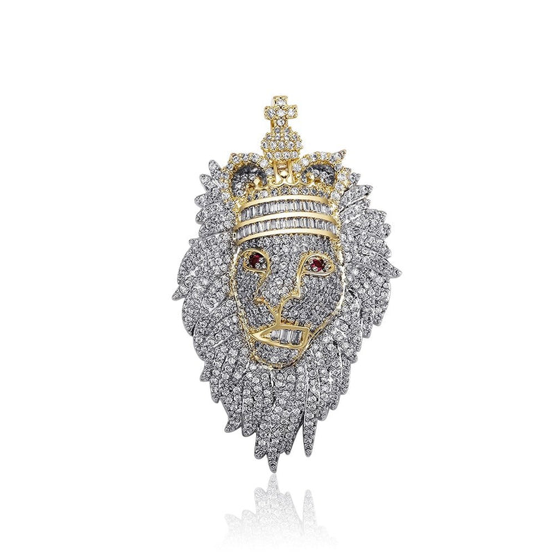 Crown Lion Pendant 14K - ICECI