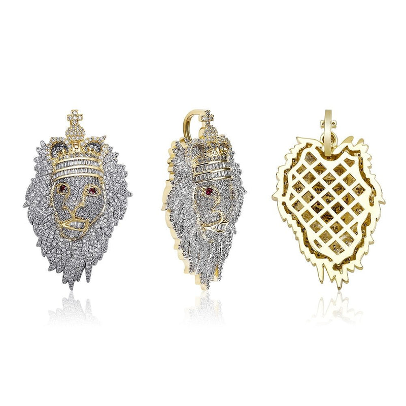 Crown Lion Pendant 14K - ICECI