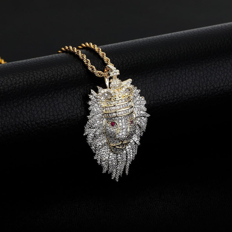 Crown Lion Pendant 14K - ICECI