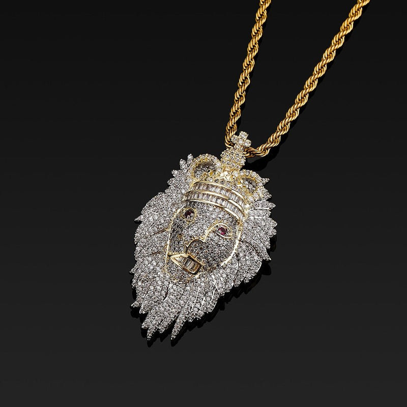 Crown Lion Pendant 14K - ICECI