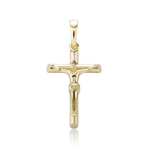 CRUCIFIX PENDANT 14K X STERLING SILVER - ICECI