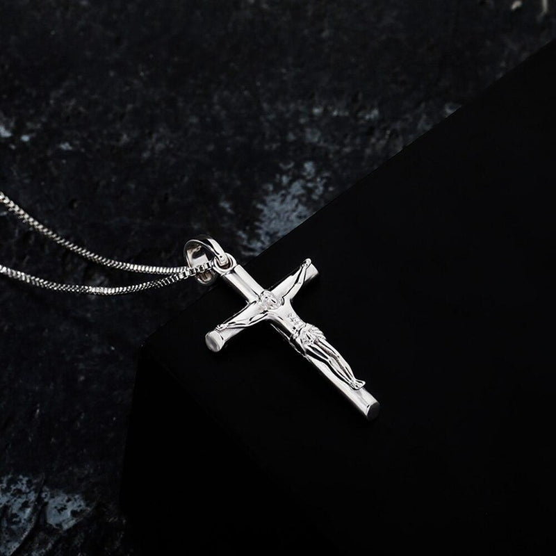 CRUCIFIX PENDANT 14K X STERLING SILVER - ICECI