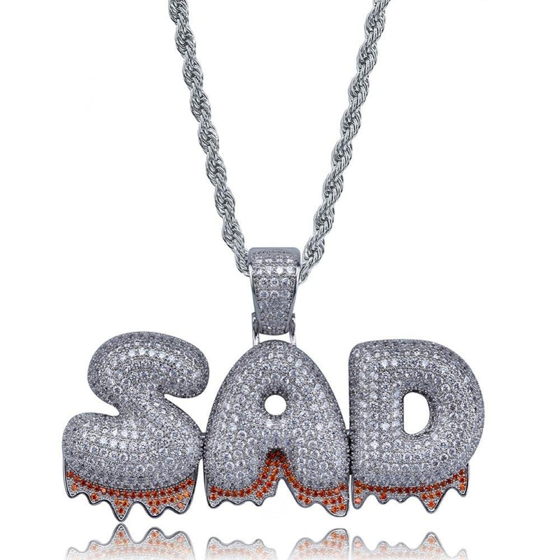 CUSTOM BLOOD BUBBLE FONT PENDANT 18K - ICECI
