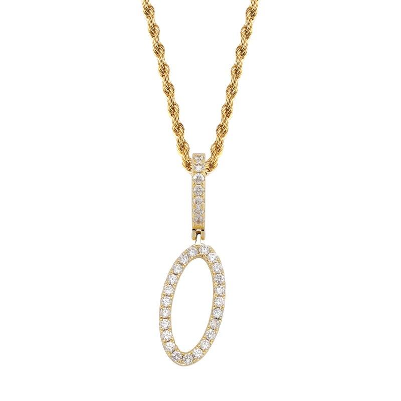 CUSTOM BRUSH LETTER PENDANT 18K - ICECI