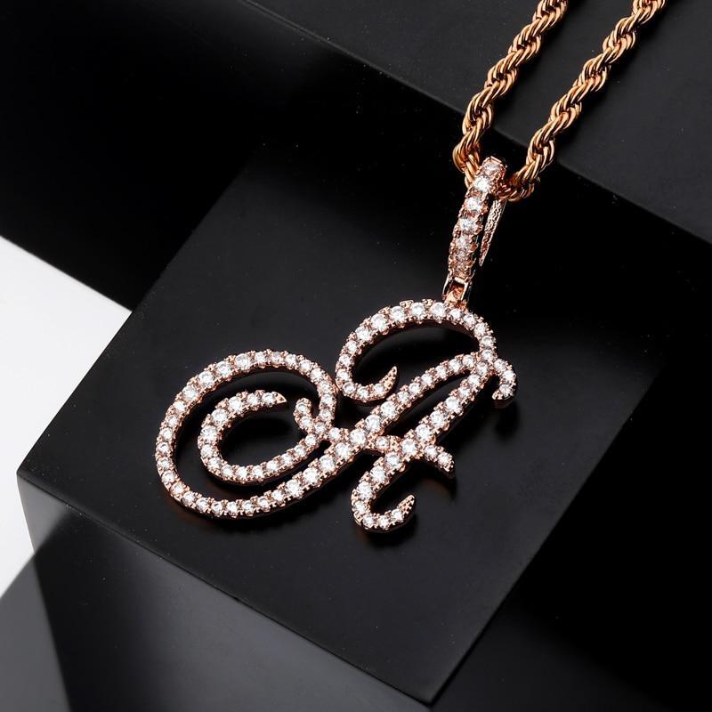 CUSTOM CURSIVE FONT PENDANT 18K - ICECI