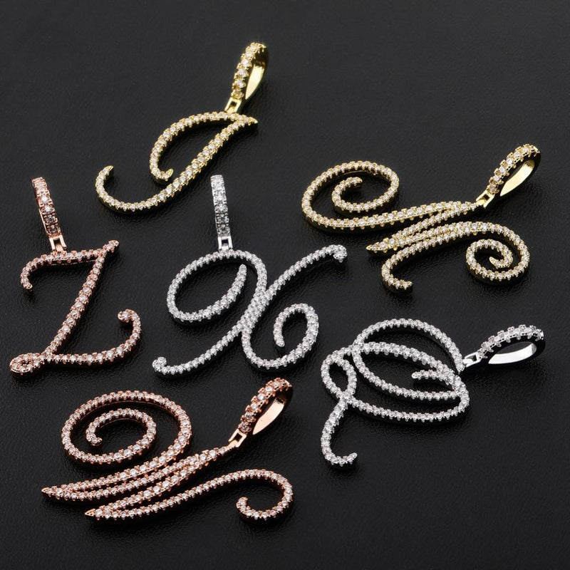 CUSTOM CURSIVE FONT PENDANT 18K - ICECI