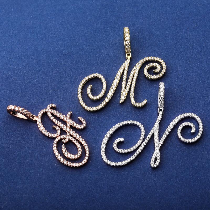 CUSTOM CURSIVE FONT PENDANT 18K - ICECI