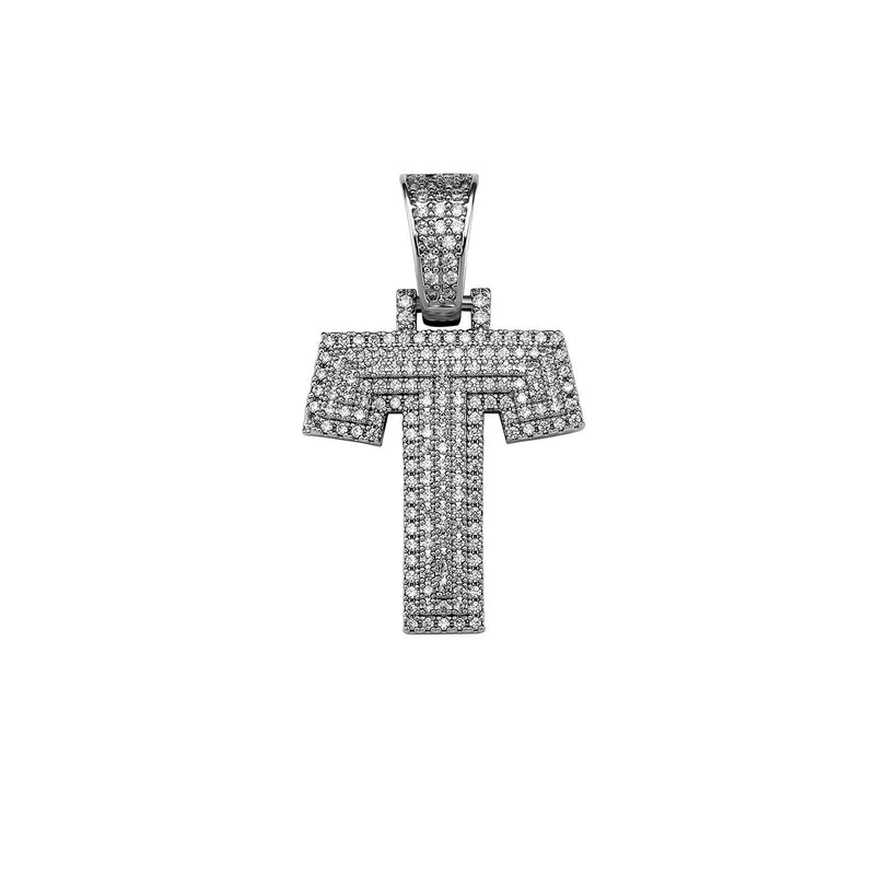 Custom Micro Pave Letter Pendant 14K - ICECI