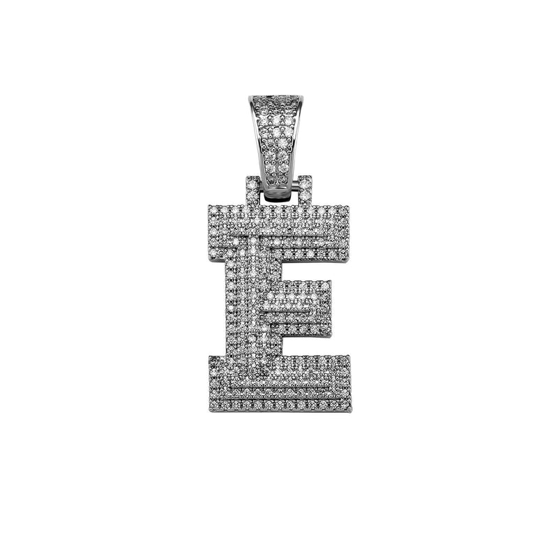 Custom Micro Pave Letter Pendant 14K - ICECI