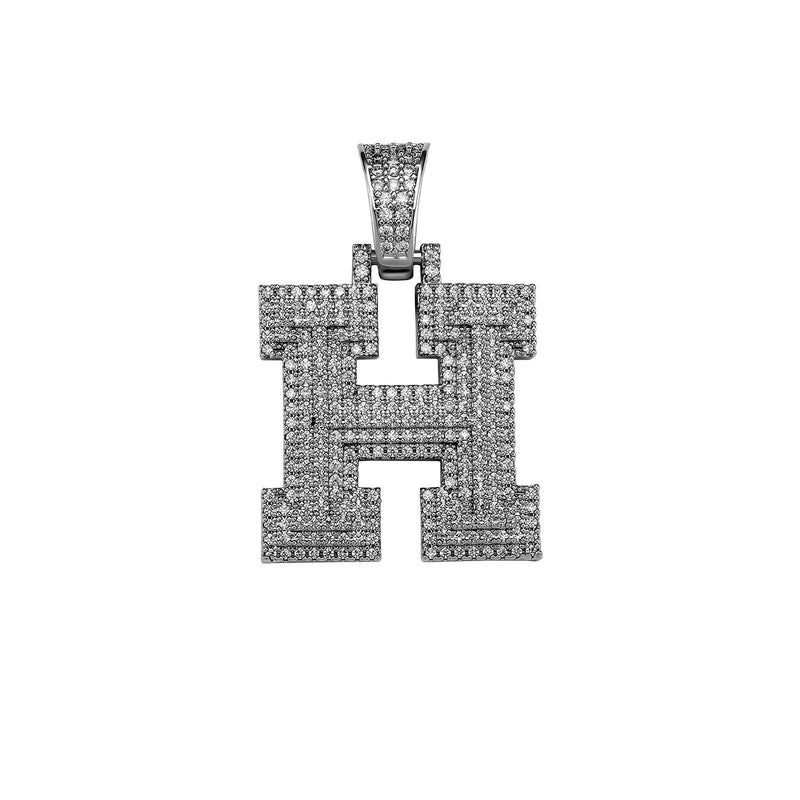 Custom Micro Pave Letter Pendant 14K - ICECI