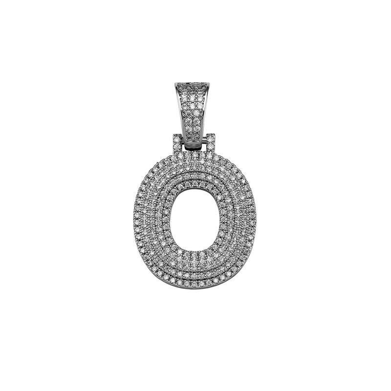 Custom Micro Pave Letter Pendant 14K - ICECI