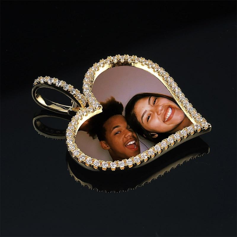 CUSTOM PHOTO HEART PENDANT 18K - ICECI