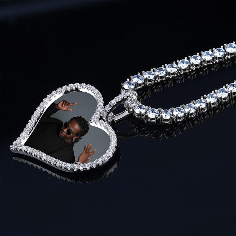 CUSTOM PHOTO HEART PENDANT 18K - ICECI