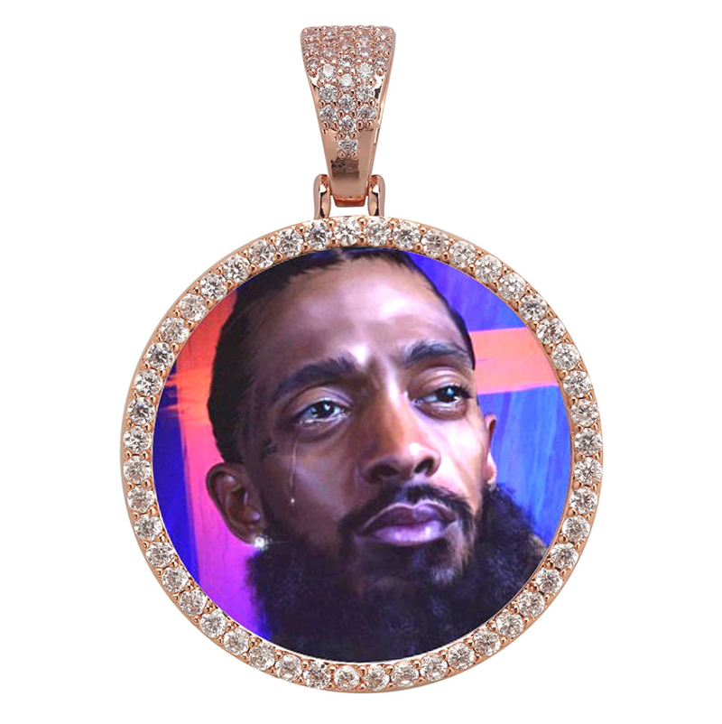 CUSTOM PHOTO MEDALLION PENDANT 14K - ICECI