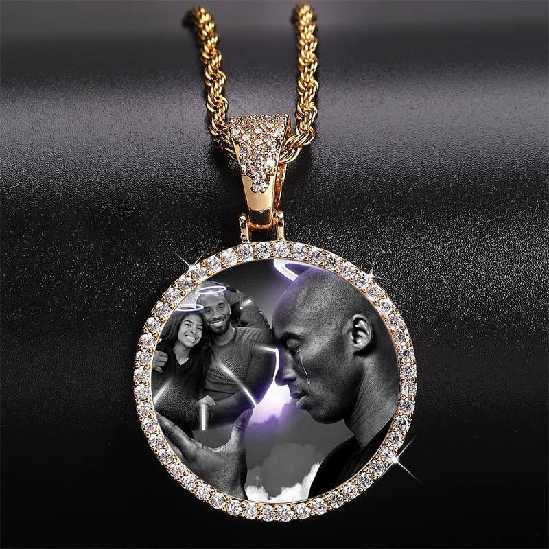 CUSTOM PHOTO MEDALLION PENDANT 14K - ICECI