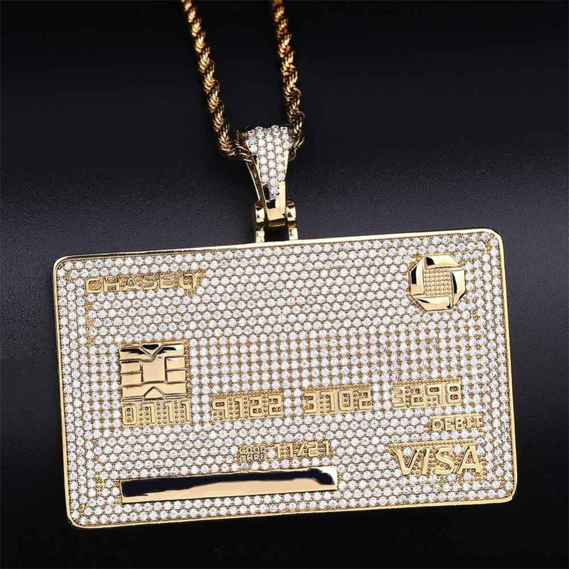 CUSTOM VISA CARD PENDANT 18K - ICECI