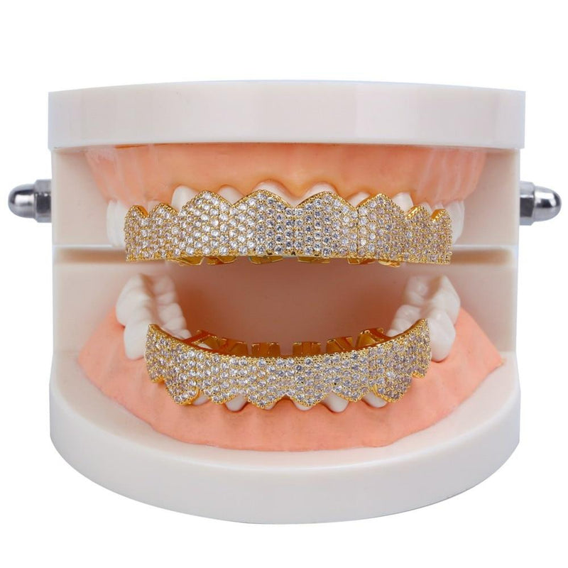 CZ CLUSTER PREMIUM GRILLZ 14K - ICECI