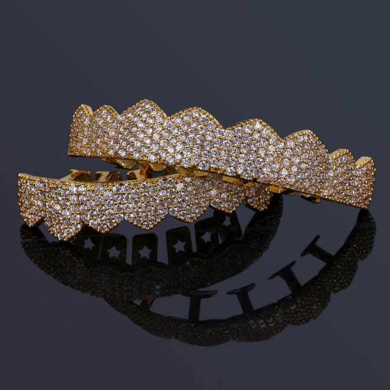 CZ CLUSTER PREMIUM GRILLZ 14K - ICECI