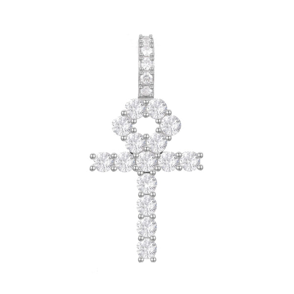 Diamond Ankh Pendant 18K x Moissanite - ICECI