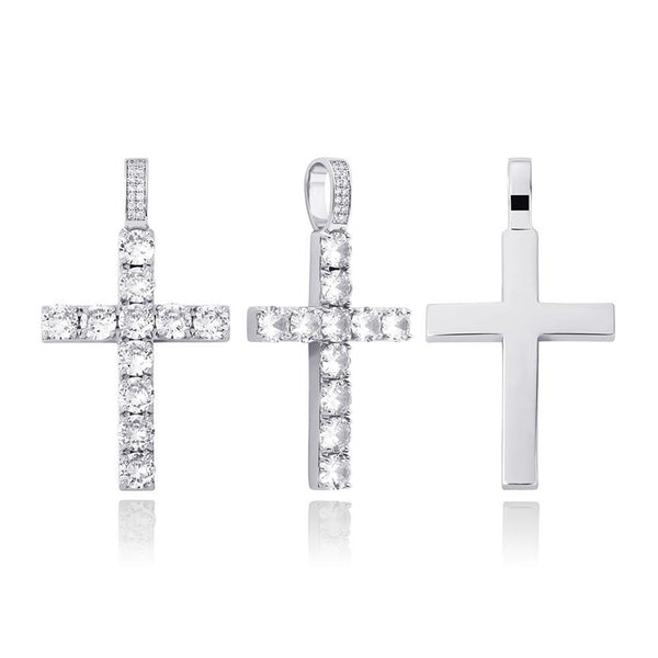 DIAMOND CROSS PENDANT 14K - ICECI