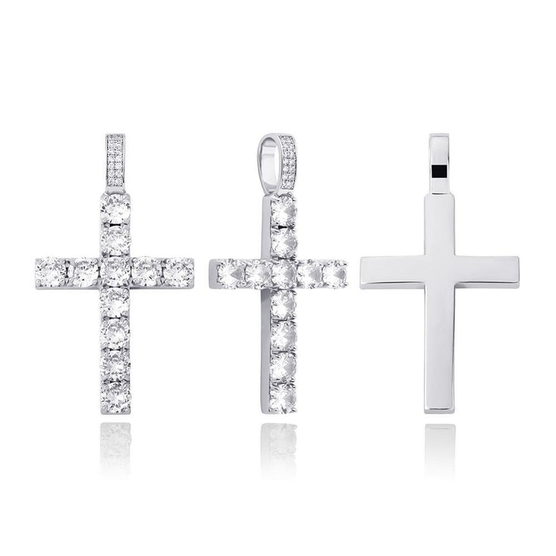 DIAMOND CROSS PENDANT 14K - ICECI