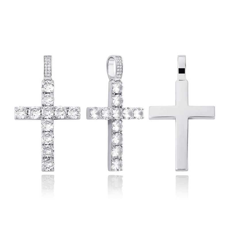 DIAMOND CROSS PENDANT 14K - ICECI