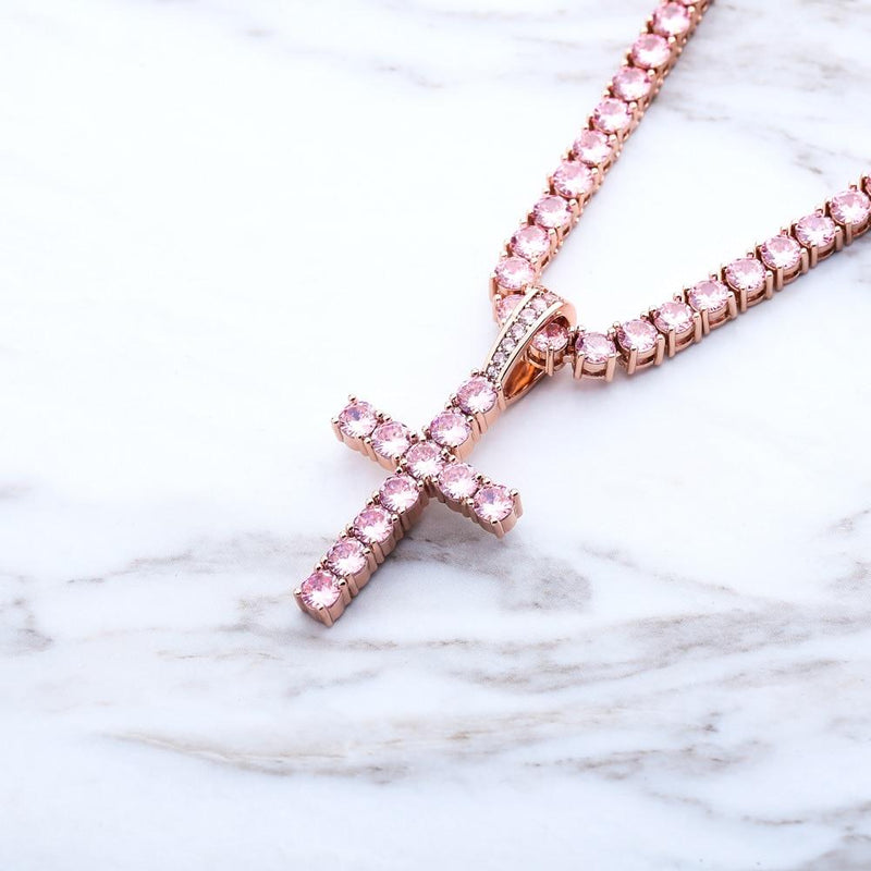 Diamond Cross Pendant 18K - ICECI