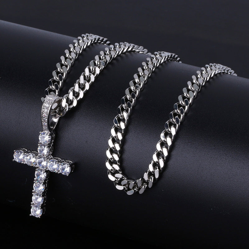 Diamond Cross Pendant 18K - ICECI