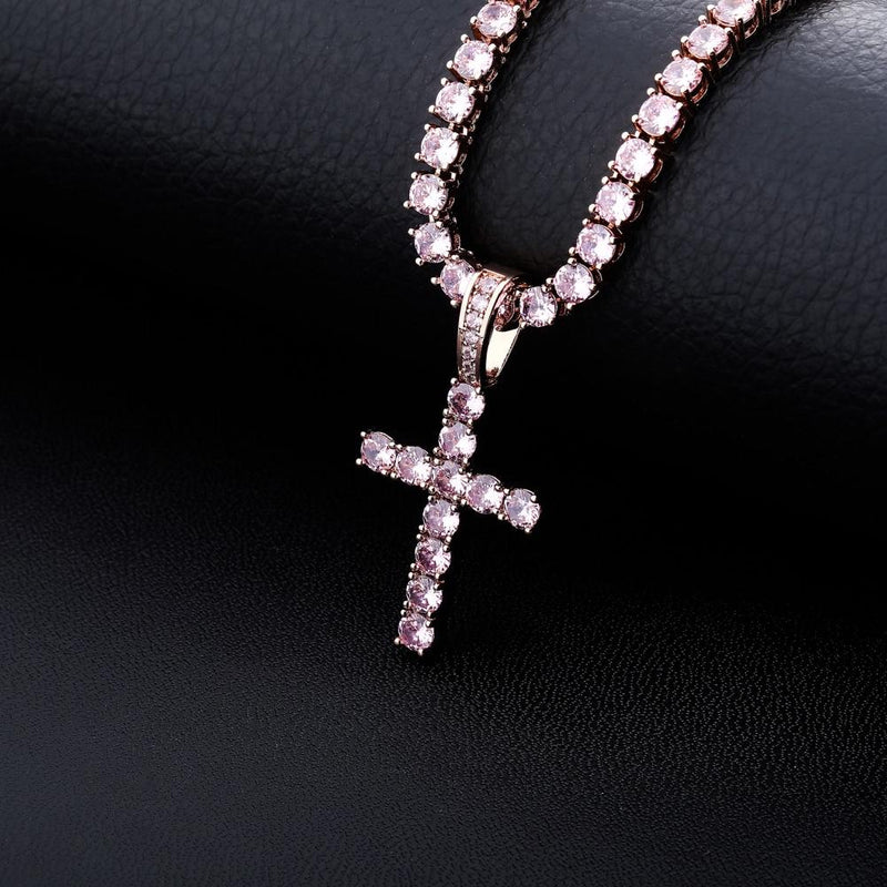 Diamond Cross Pendant 18K - ICECI