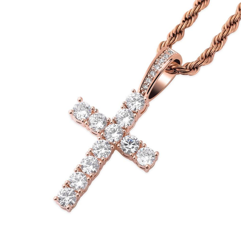 Diamond Cross Pendant 18K - ICECI