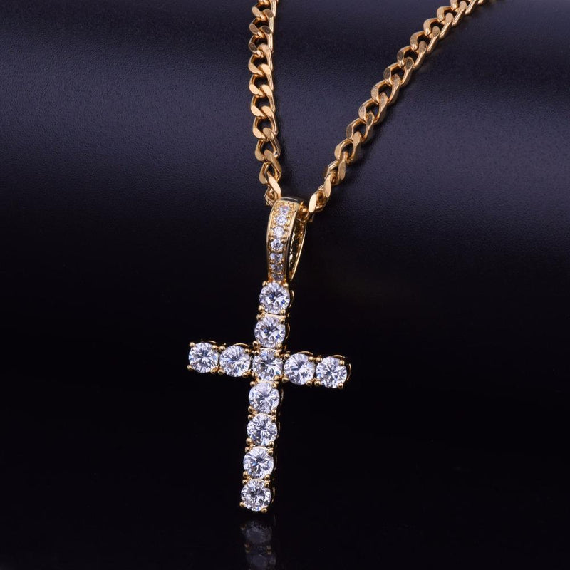 Diamond Cross Pendant 18K - ICECI