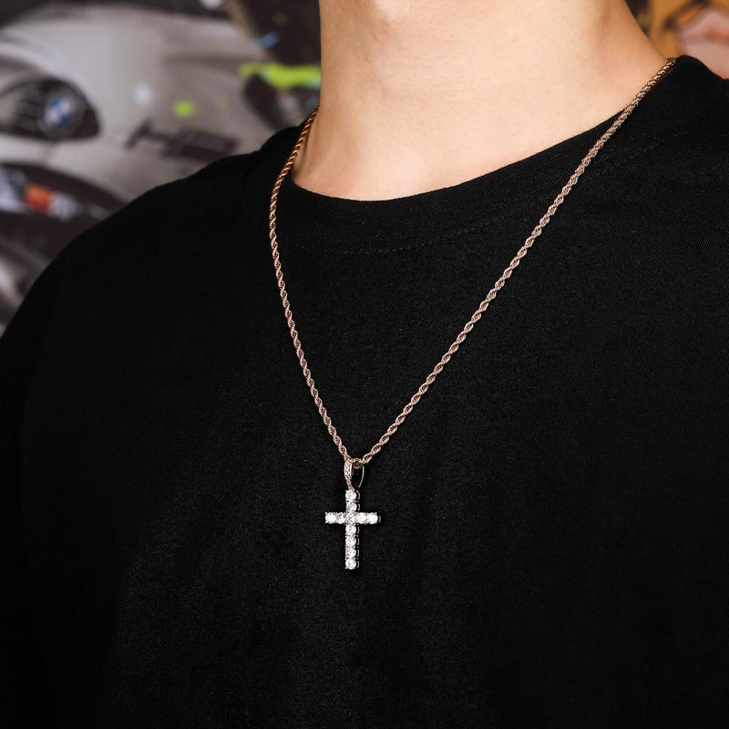 Diamond Cross Pendant 18K - ICECI