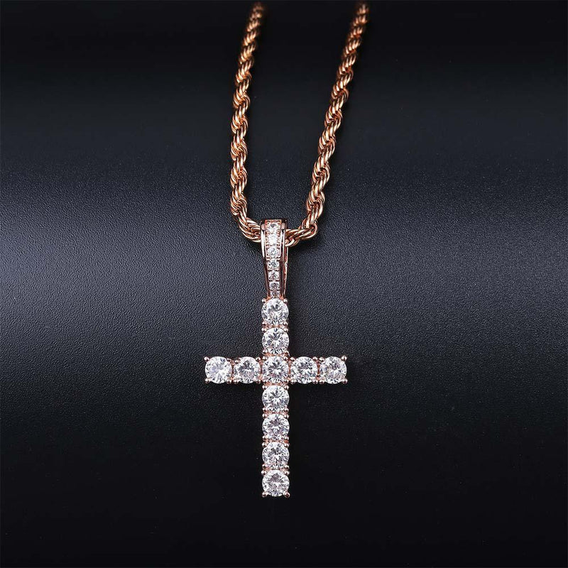 Diamond Cross Pendant 18K - ICECI