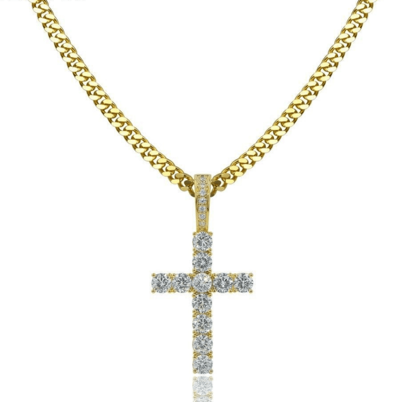 Diamond Cross Pendant 18K - ICECI