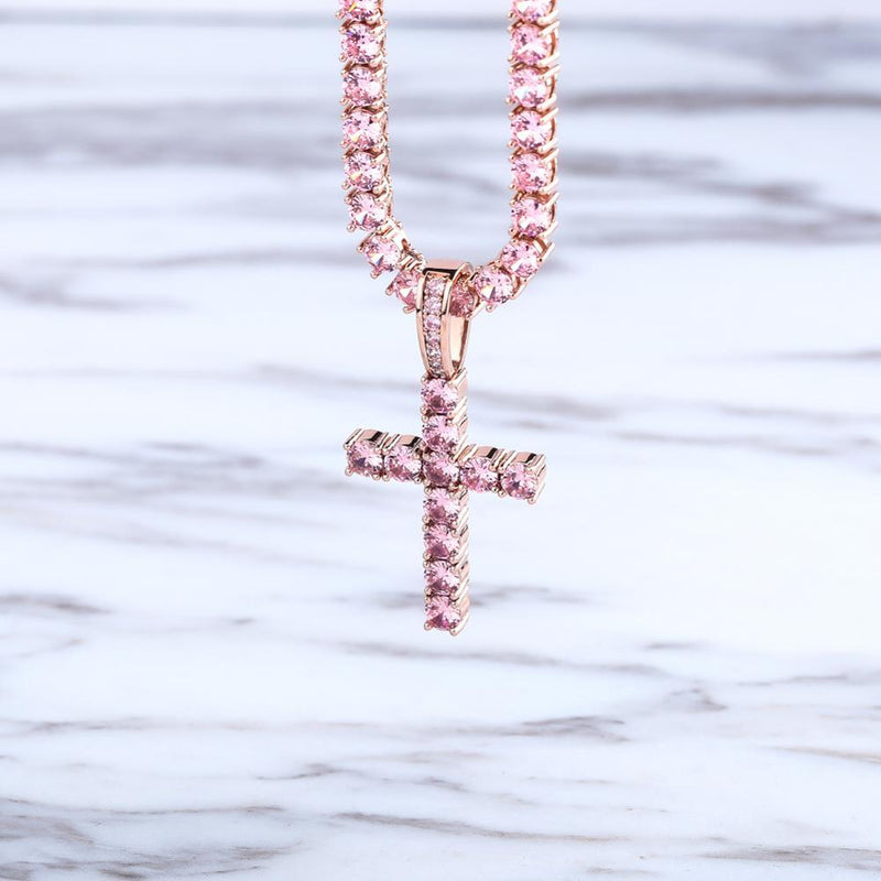 Diamond Cross Pendant 18K - ICECI