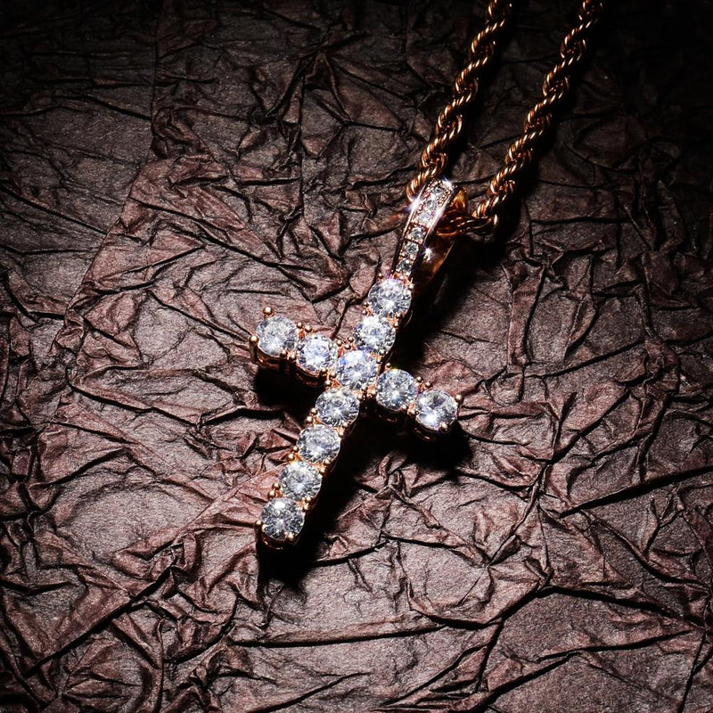 Diamond Cross Pendant 18K - ICECI