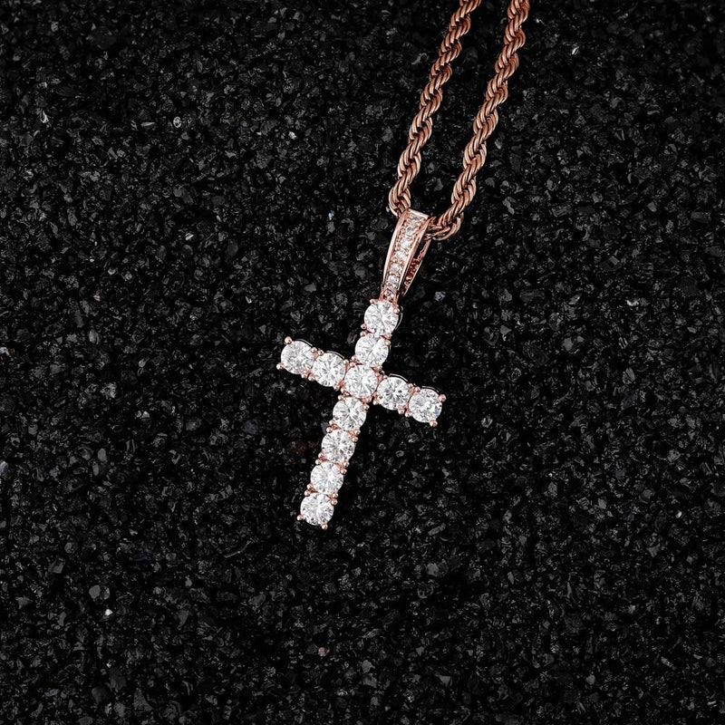 Diamond Cross Pendant 18K - ICECI