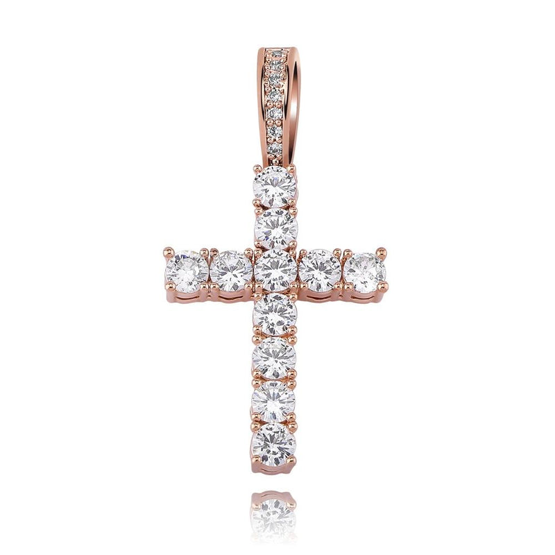 Diamond Cross Pendant 18K - ICECI