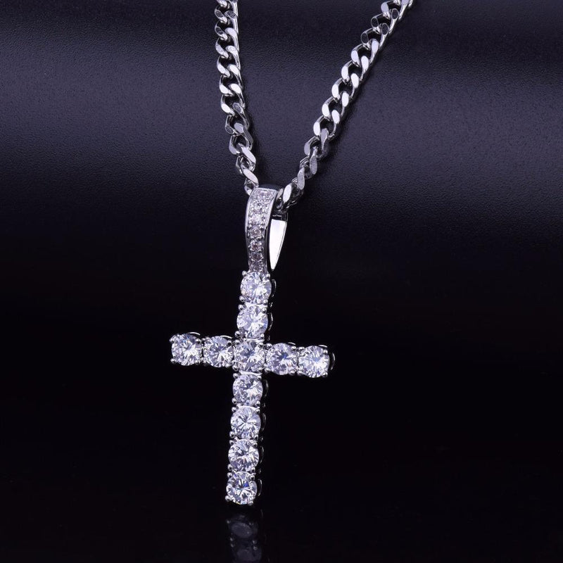 Diamond Cross Pendant 18K - ICECI